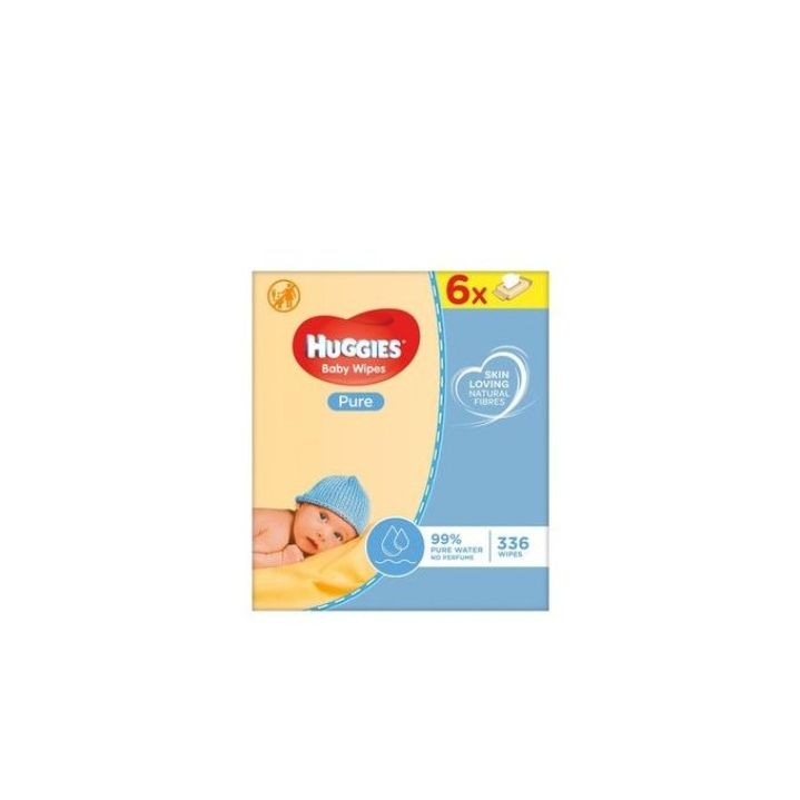 Pure Baby Wipes (6 X 56)- 336