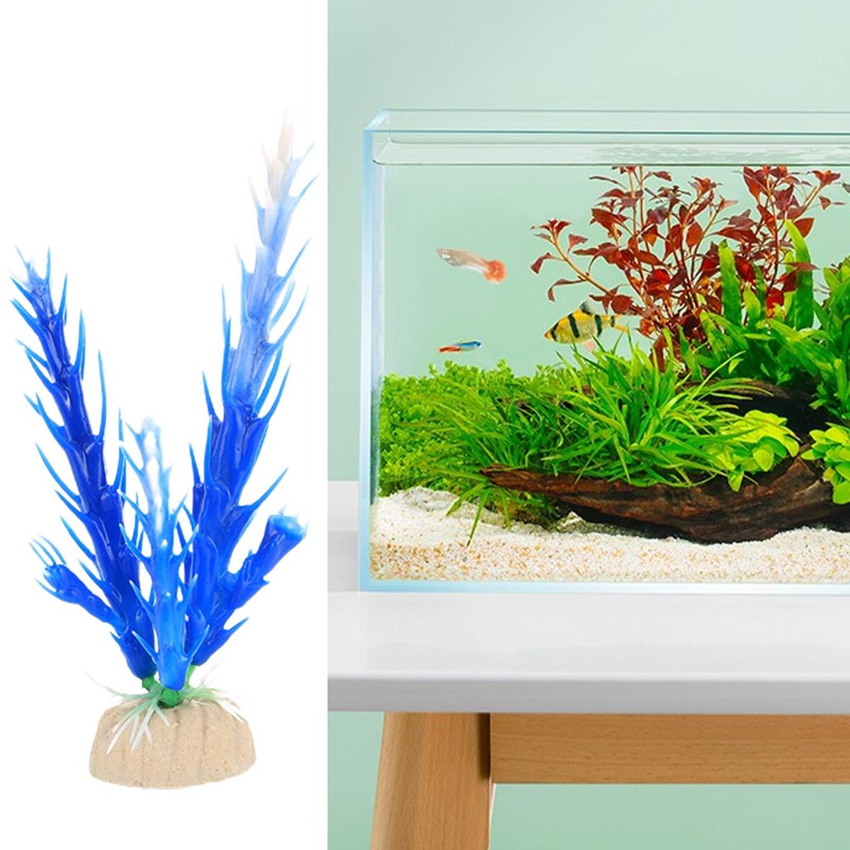 Simulated Aquatic Plants Simulated Aquatic Plants Fish Tank Ornament Blue