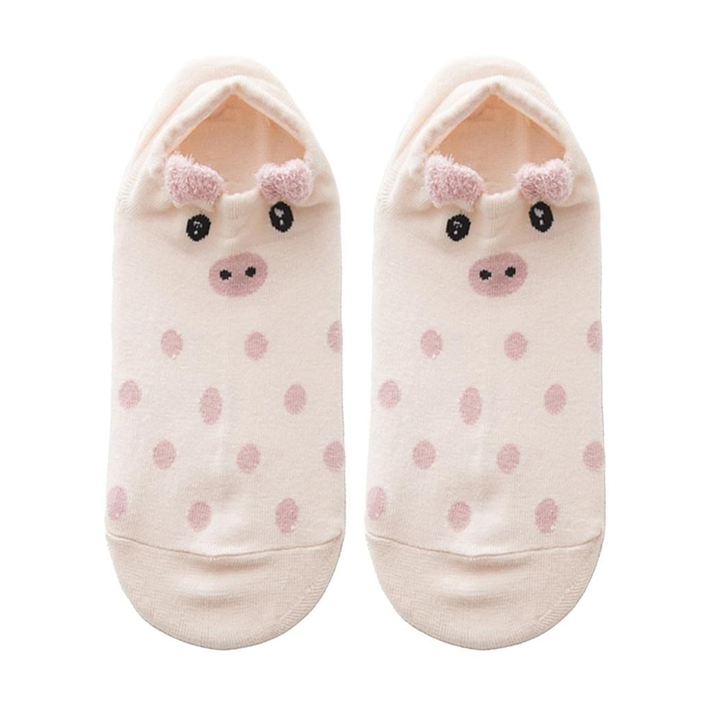 1Pair Girls Cotton Nonslip Boat Socks Summer Spring Low Ankle ,Boat I