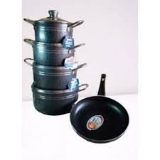 9pcs Non Stick Aluminium Cooking Pots With Frying Pan