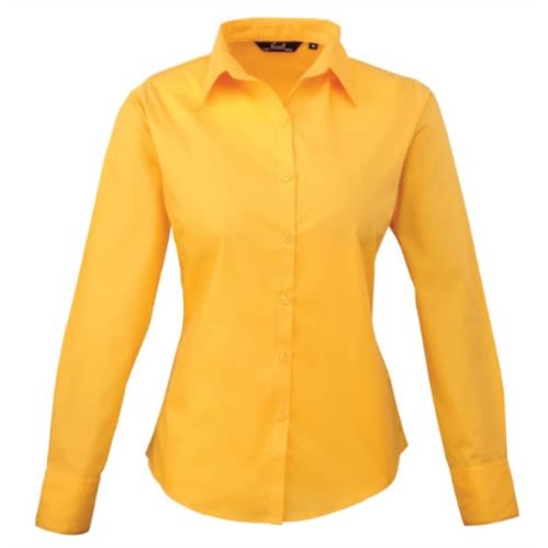 Ladies Formal Dress Shirt - Yellow