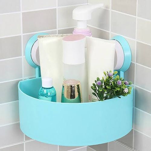 LOVELY Bathroom/Toilet Strong Vacuum Suction Corner Shelf