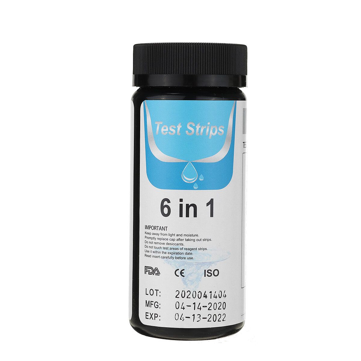 50/100pcs 6 In 1 Swimming Pool PH Test Strips Paper Residual