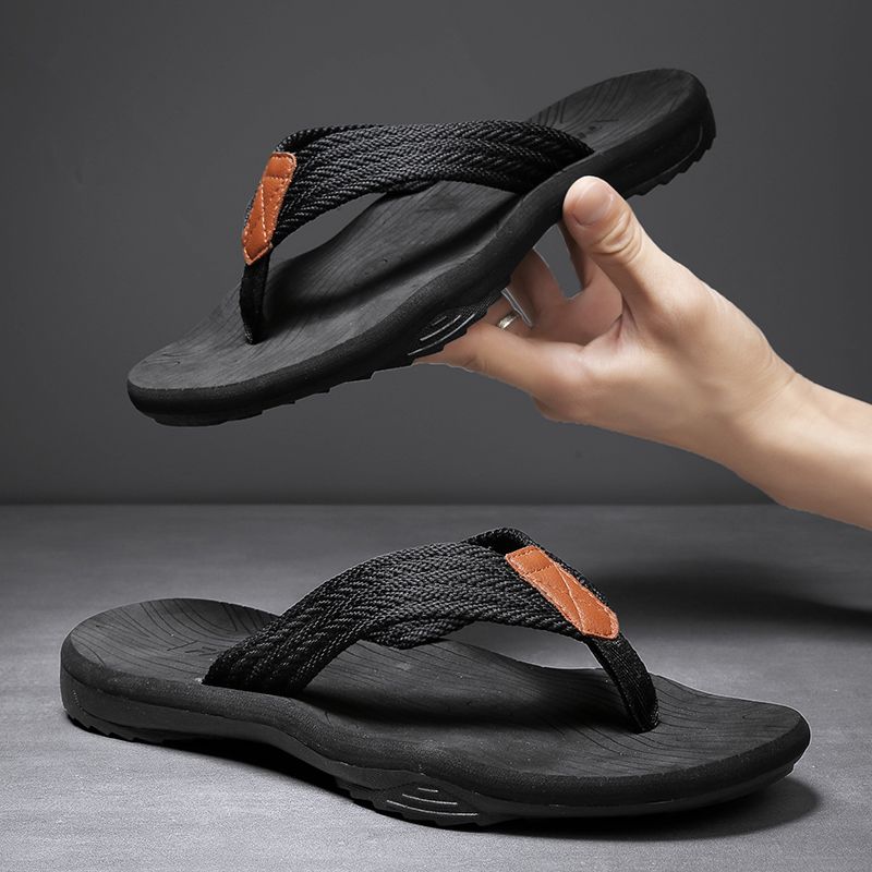 High Quality Flip Flops Men Summer Beach Slippers Men Fashion Breathable Casual Men Flip Flops Outdoor Black EU 39-45