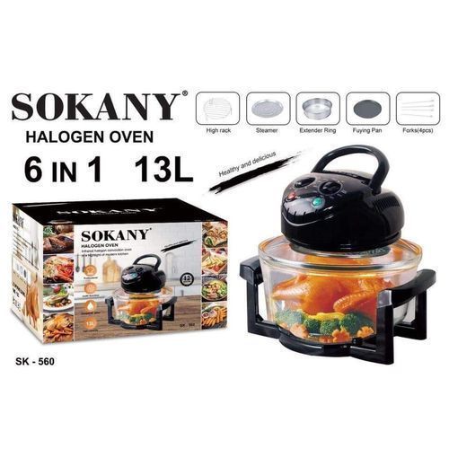 Sokany 13 Litres Convection Cooking Halogen Air Fryer + Oven