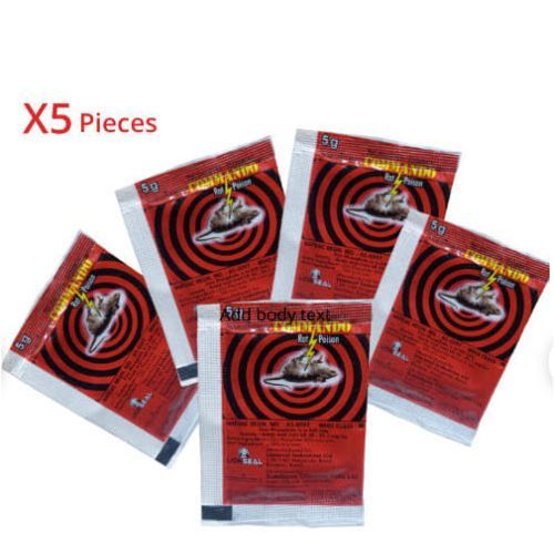 COMMANDO RAT KILLER/ RAT -5g X5 PIECES