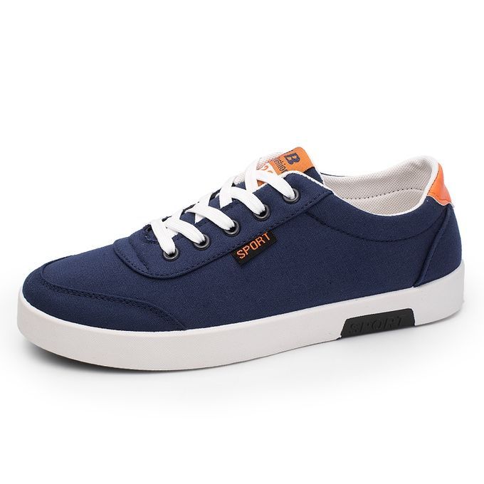 Men's Lace-up Canvas/Sneakers - Blue.