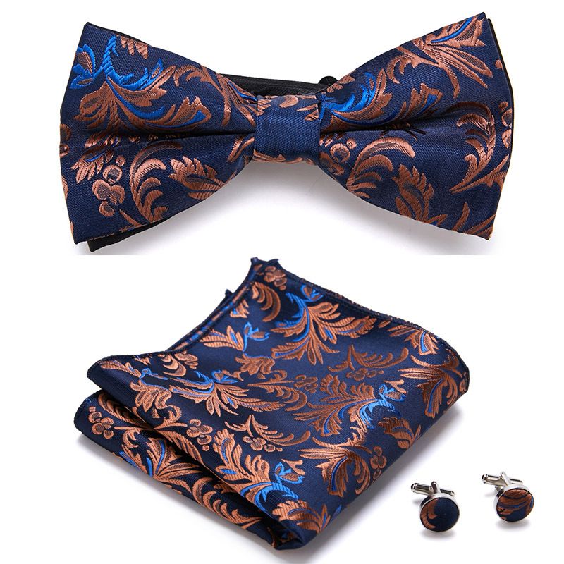 Men's BowTie / Handkerchief / Cufflinks 3-in-1 Set