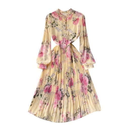Chiffon Pleat Dress