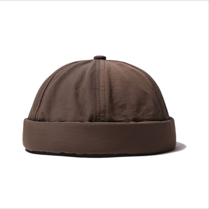 Quick Dry Adjustable Outdoor Waterproof Men Melon Cap Solid Color Spring Autumn-Type 3