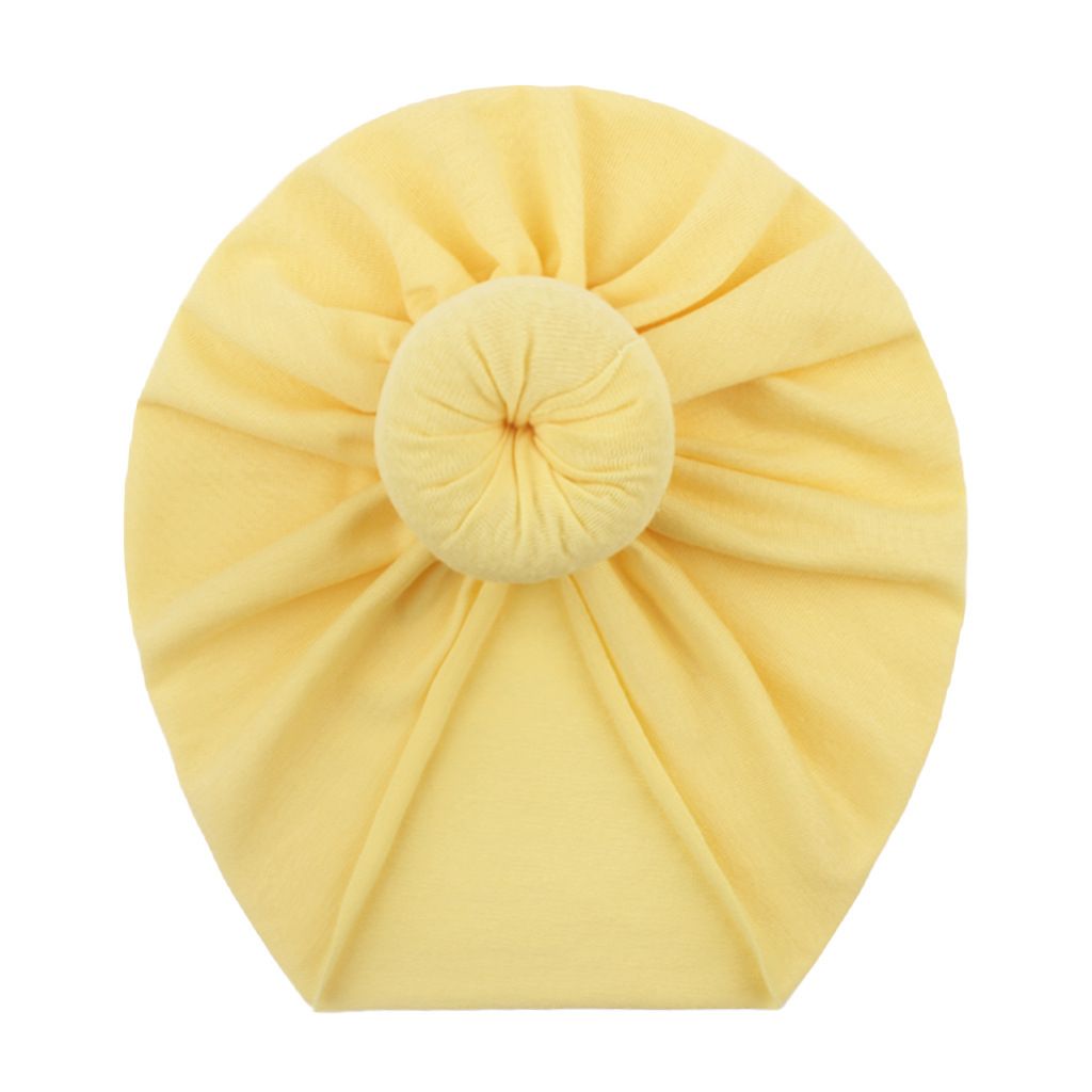 (Yellow)Lovely Donuts Baby Hat Soft Baby Girls Hats Turban Infant Toddler Newborn Cap Bonnet H XXA