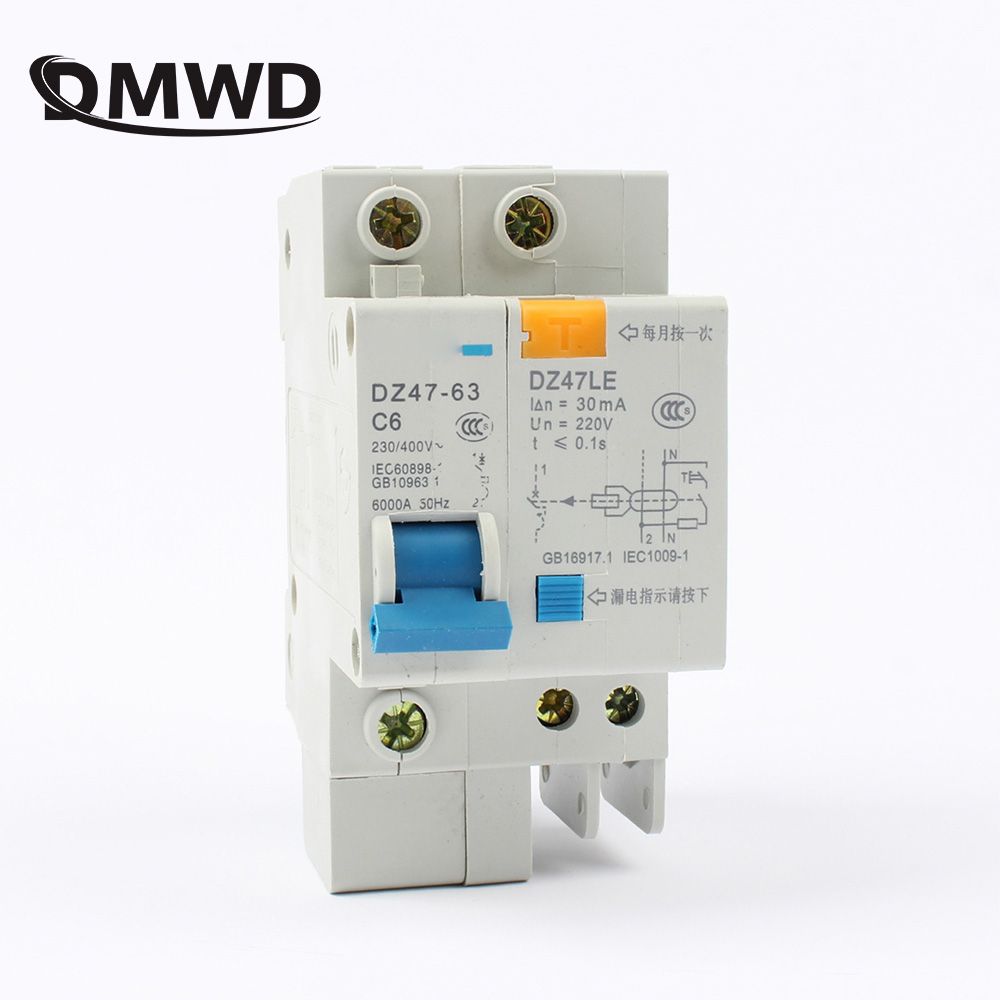 60HZ 6A 63A 230V~ 50 20A 50A 16A 40A 10A DZ47LE-63 1P+N