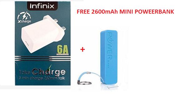 6A Fast Adaptive Charger Plus Free Mini Power Bank