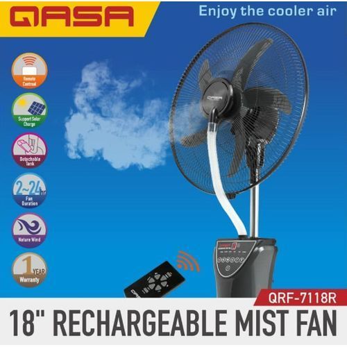 18'' Inches Rechargeable Water Mist Fan + Remote Control