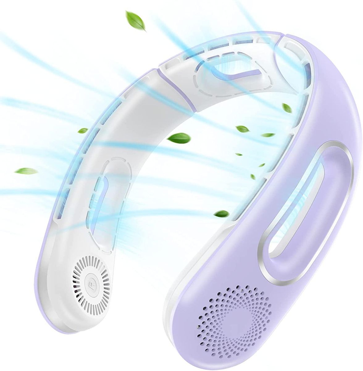 Hands Free Bladeless Neck Fans 360° Cooling Neck Fan-Purple
