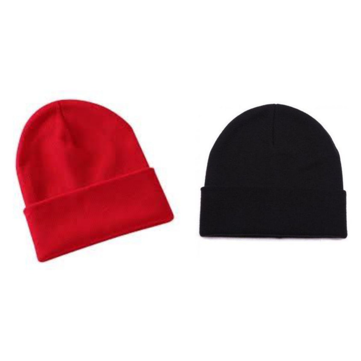Head Warmer Beanie- Red And Black