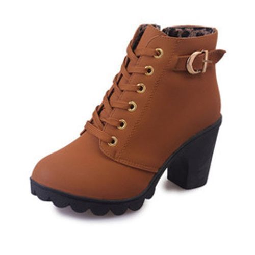 Chunky Heel And Fashionable Ankle Boot