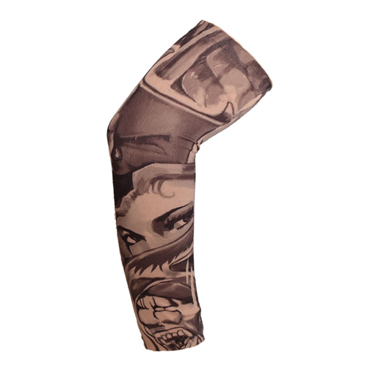 1 Pc Cycling Sleeve Fingerless Sleeve Wrap Black Gray