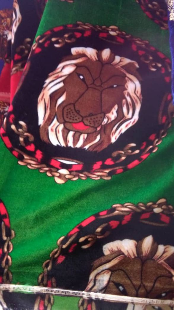 Isi Agu Igbo Traditional Material (velvet Material)