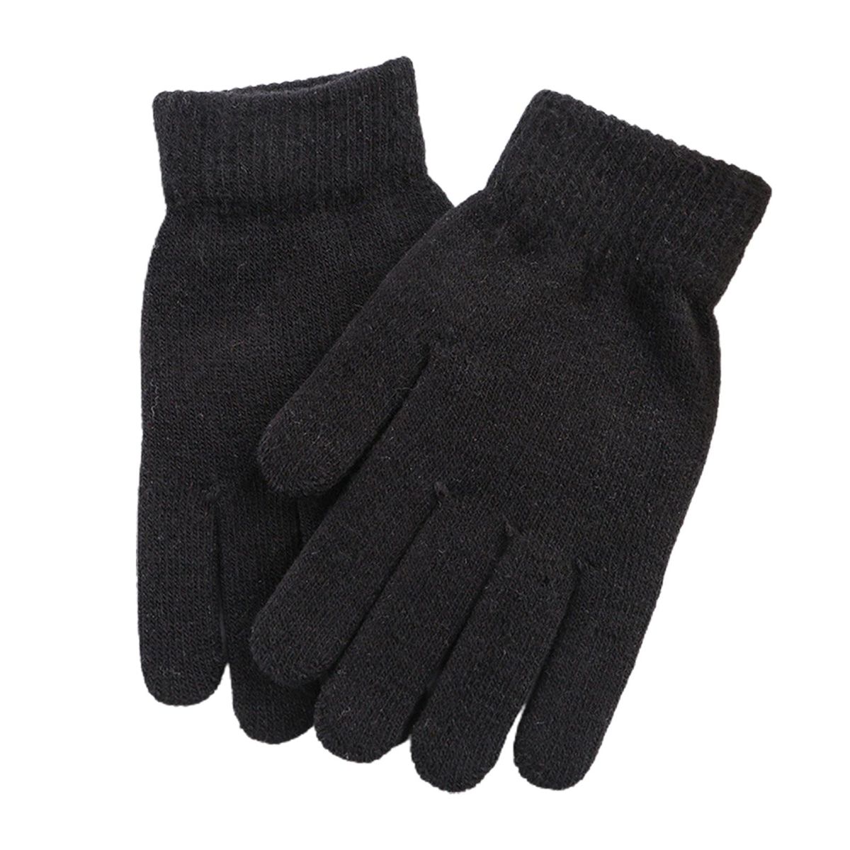 1 Pair Men Cold-proof Cycling Black