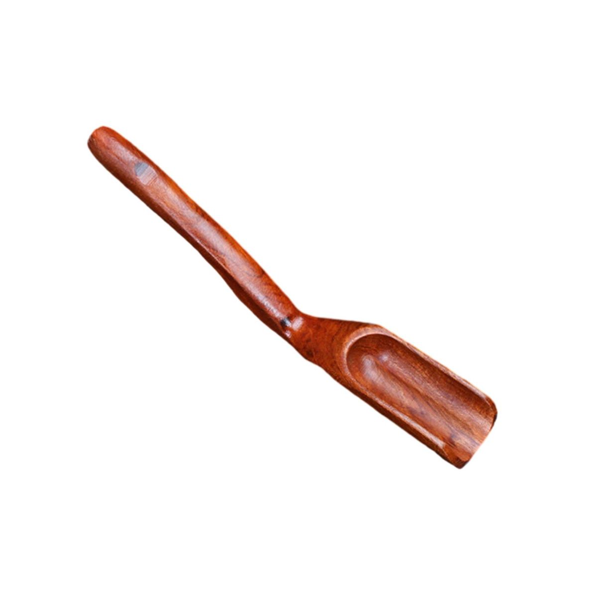 Ergonomic Tea Spoon Kung Fu Tea Scoop Long Handled Wooden for Loose Dark Red