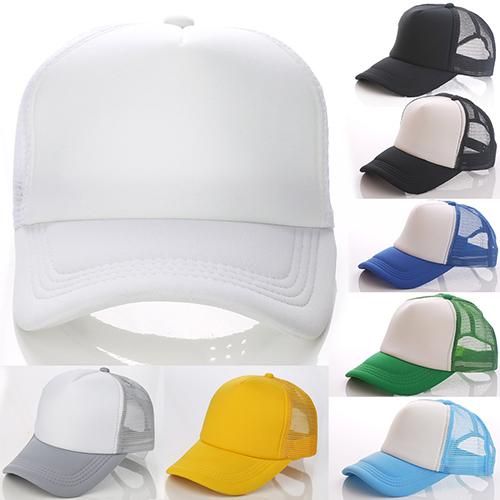 Unisex Attractive Baseball Cap Trucker Mesh Blank-Orange