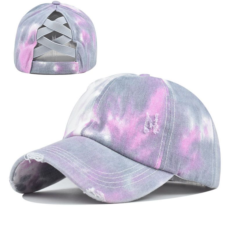 (Ripped TieDyed Mixed)Foreign Trade Chinese Style Tie-Dye Hat European And American Ladies Topl WJ