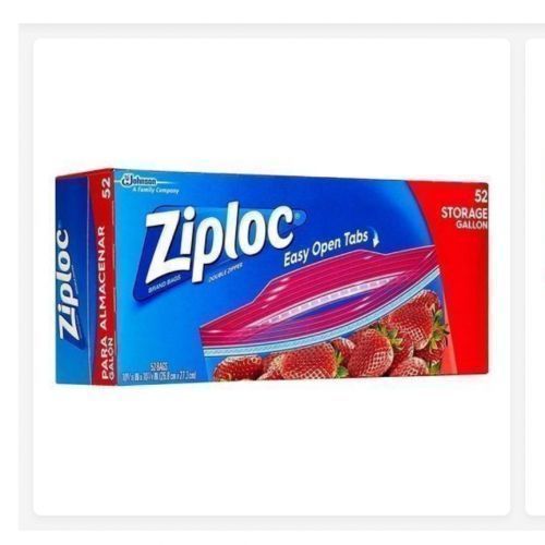 Ziplock Gallon Storage Bags - 52 Counts X2