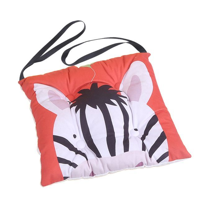 Cartoon Chair Cushion With Ties Comfortable Non 11.81x11.81in Zebra