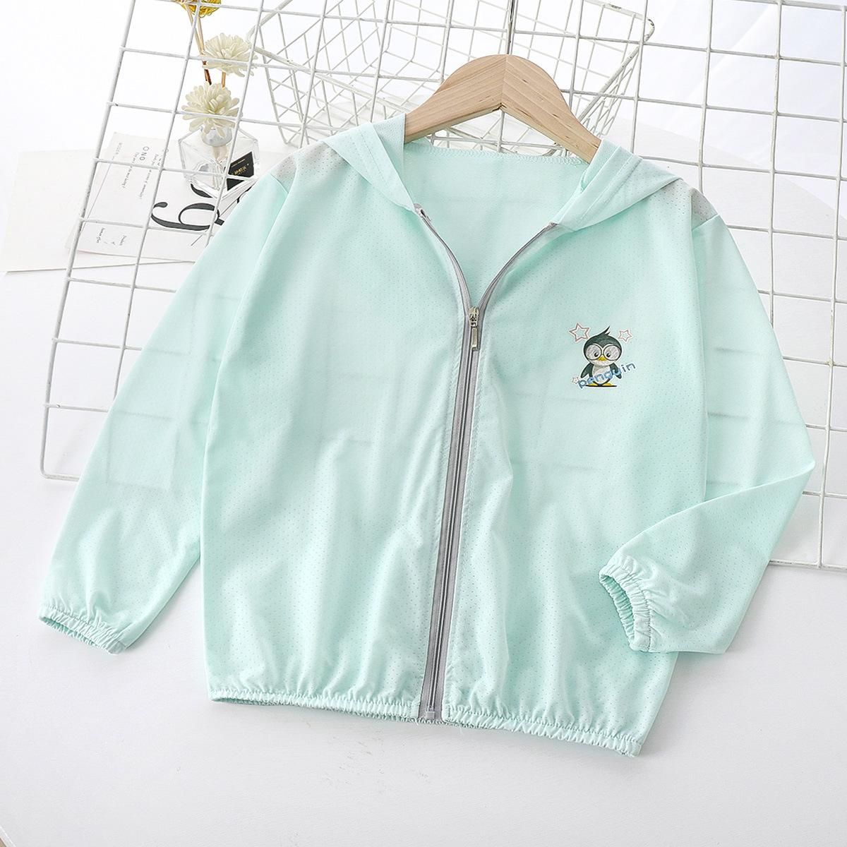 Summer Children's Outerwear Sun Protection Jacket For Girls Striped Boys Hooded Baby Coat Clothing
