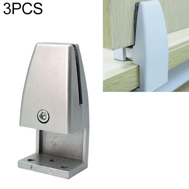 3 PCS Aluminum Alloy Office Desktop Screen Fixing Clip