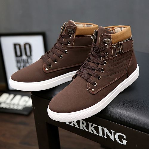 Hot Trend Mens Retro Casual Lace-up Sneakers High Top Shoes