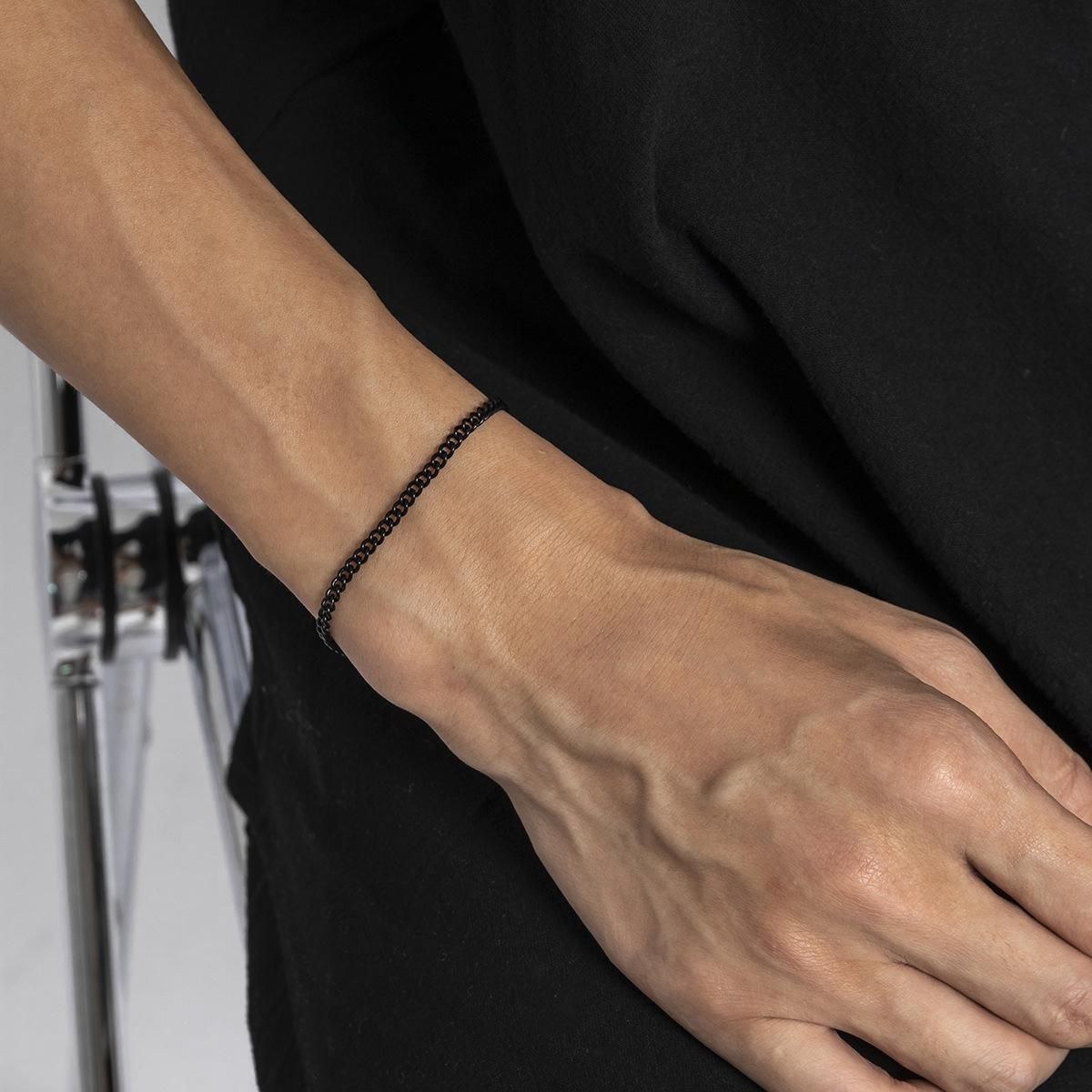 Black Spray Paint Chain Personality Men's Bracelet