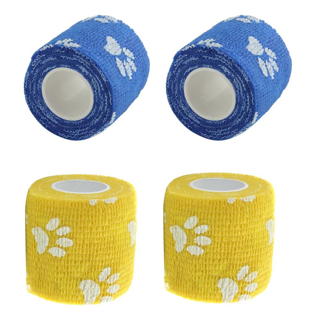 4 Rolls Cat Cohesive Gauze Tape Wrap Claw