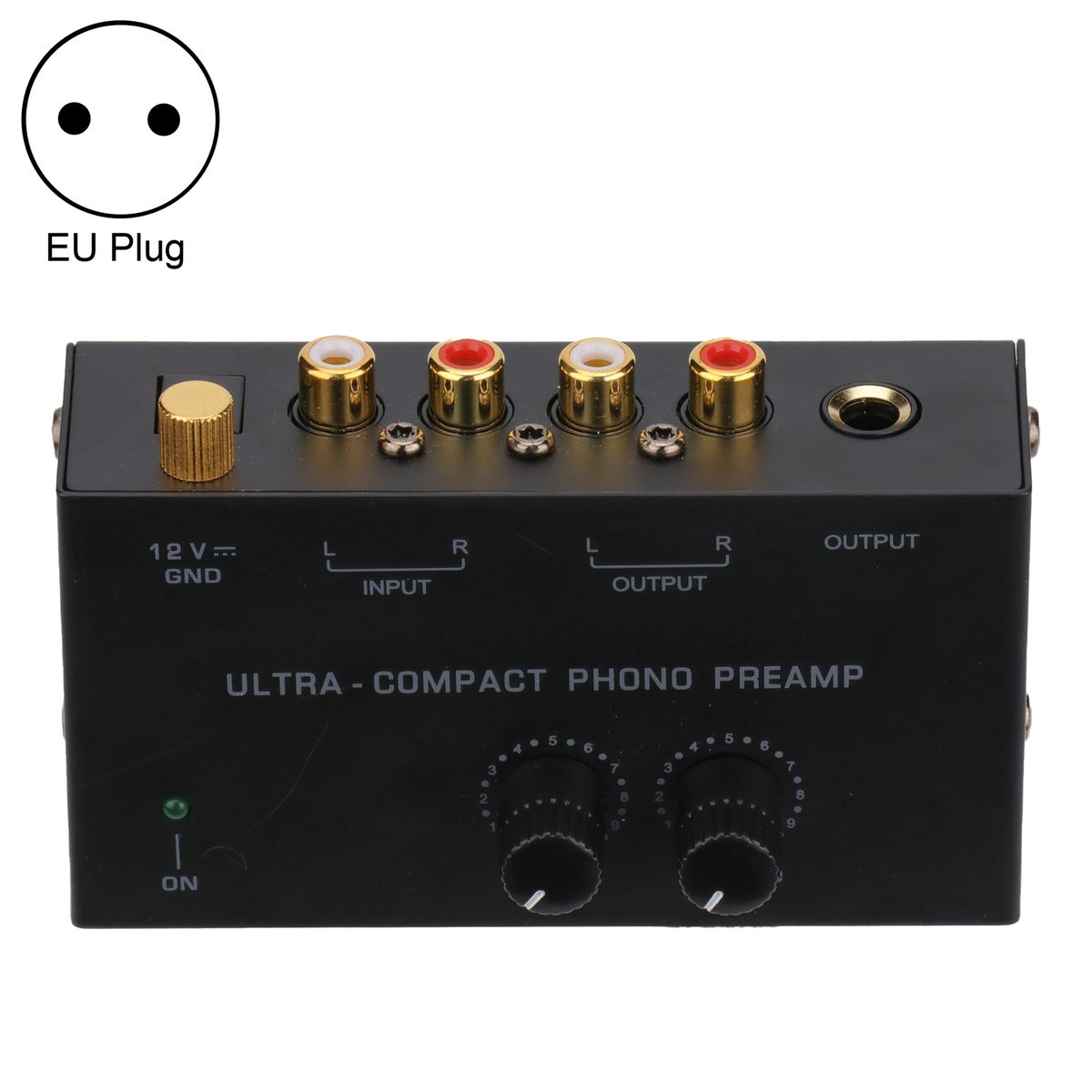 Phono Preamplifier   High Fidelity Sound Turntable EU Plug