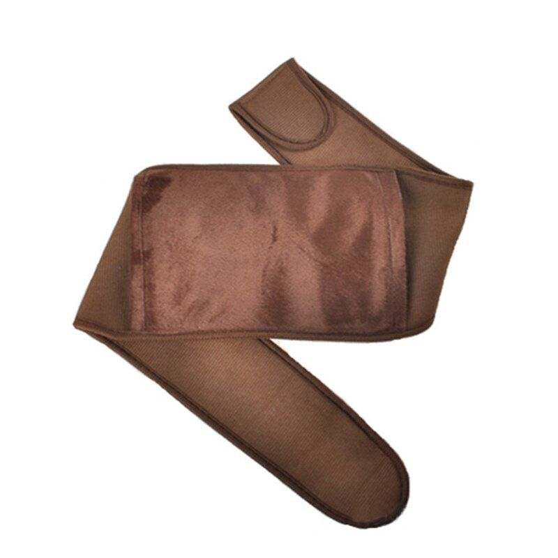 Solid Color Hot Water Bottle Belt Waist Cover Winter Soft Hand Warmer Multi-function Belly Warmer Water Bottle Bag Cover Coffee