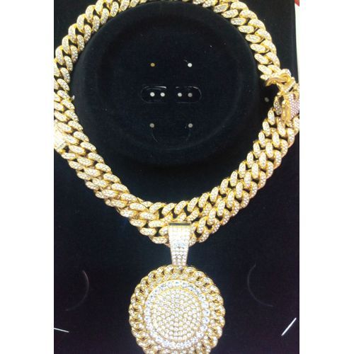 Men's Thick Cuban Link Chain And Bracelet