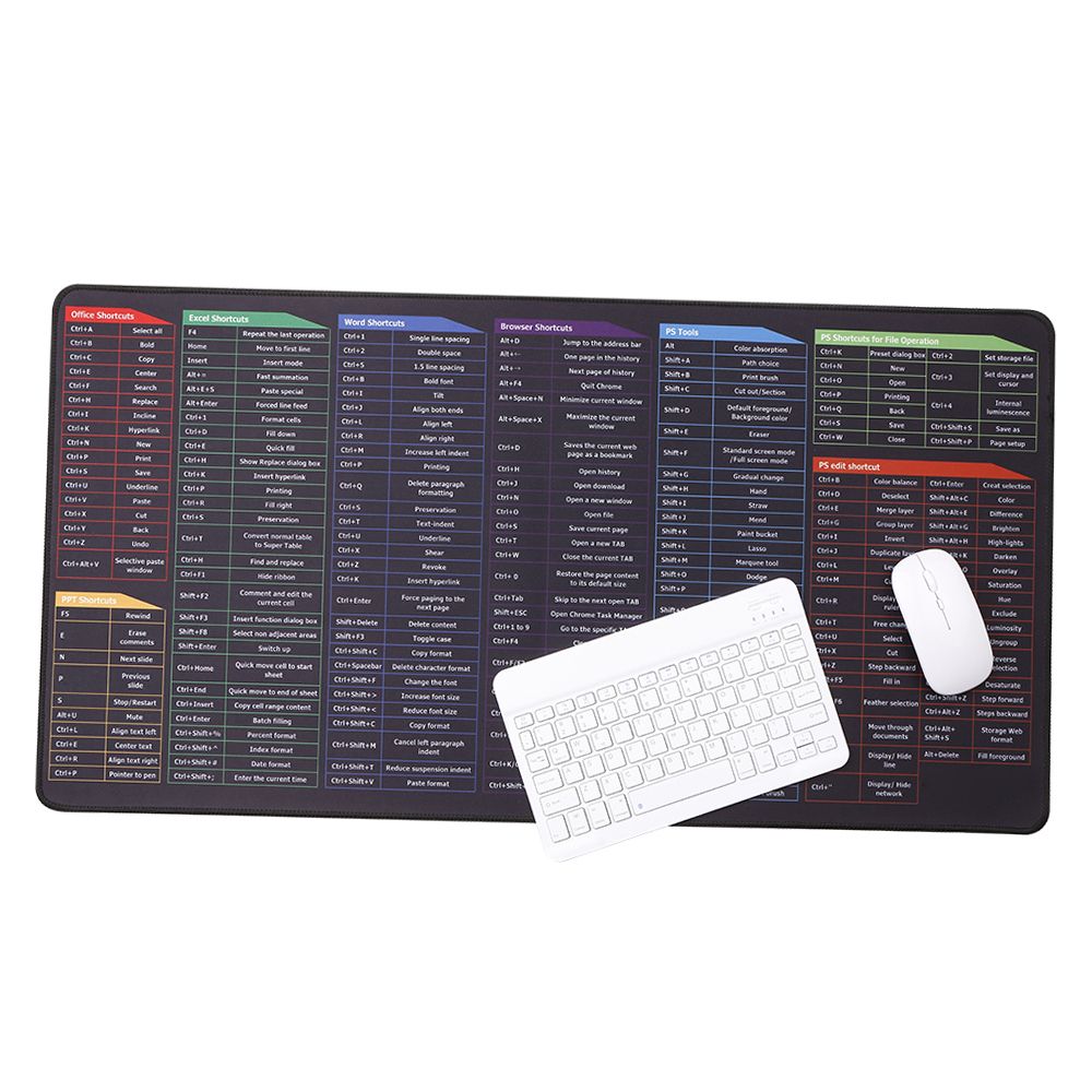 Oversized Gaming Keyboard Shortcuts Mouse Pad