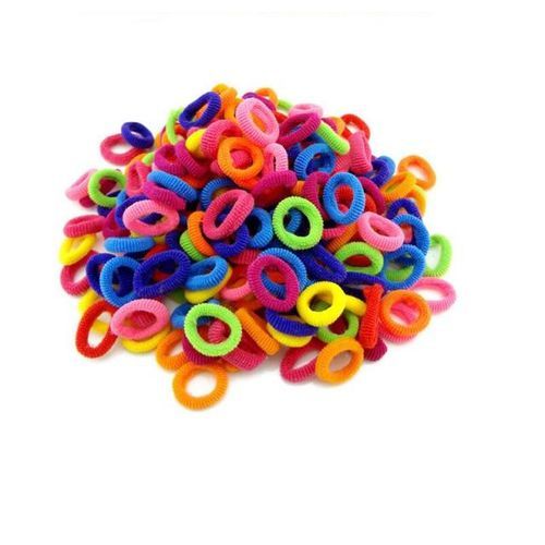 100 Pcslot Rubber Band ForGirls Black White Soft Small