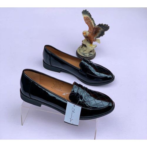 High Quality Female Fashion Loafers Corporate Shoes-Black