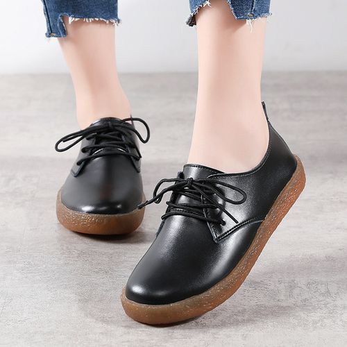 Leather Shoes Women Korean Fashion Loafers Flat Oxford Shoes Size 35-41 Moccasins