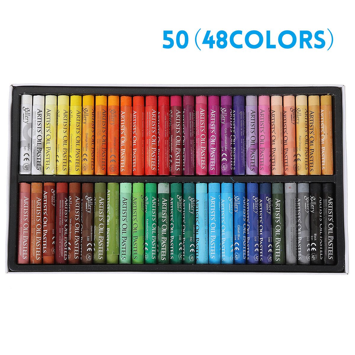 Artist Oil Pastels Set 12, 25, 48 Assorted Colors Pencil Crayons Drawing 48 Color