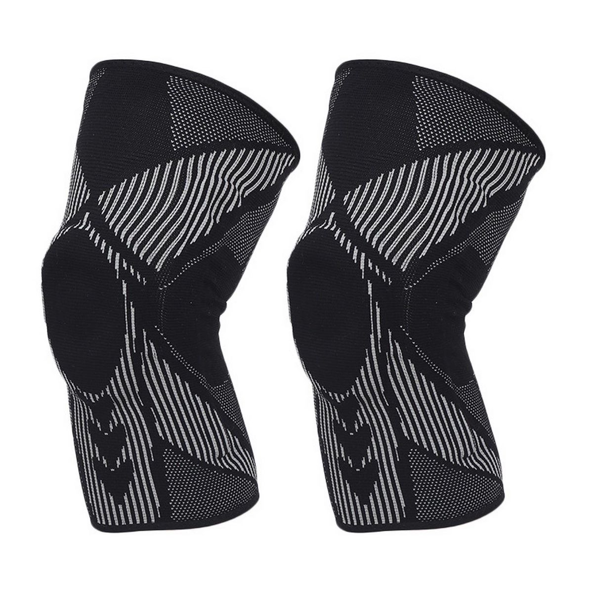 2Pcs Knee Guards Running Hiking Knee Compression Sleeve Support Black