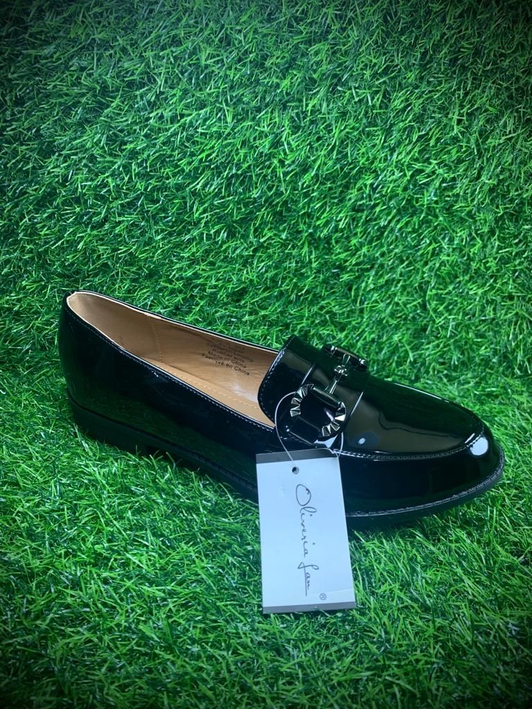Fashion Ladies Beautiful Oliveria Lan Flat Loafers Shoe - Black