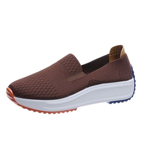 Ladies Fashion Loafers Platform Casual Loafers - Odinkat Brown