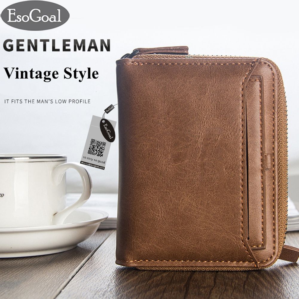 EsoGoal Retro Men's Bi-Fold Pocket Wallet PU Leather Bag