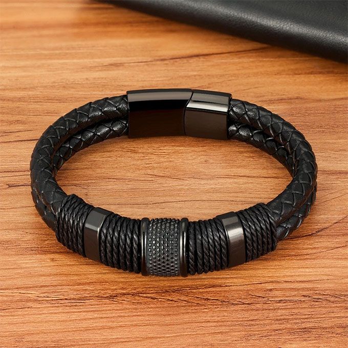 Men'S Hand Bracelet-Black