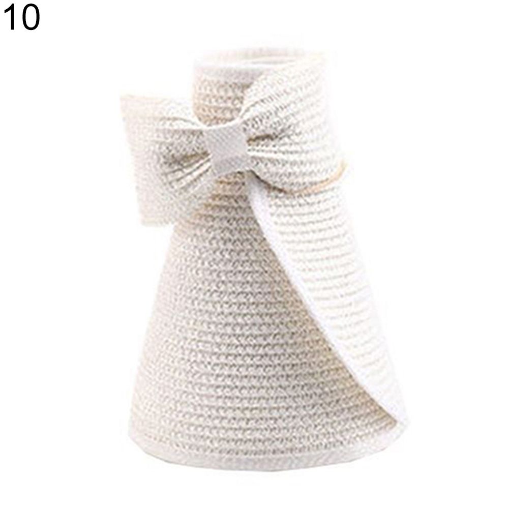 （white）New Women Summer Visors Hat Wide Brim Roll Up Foldable Sun Beach Straw Braid Visor Sun P RA