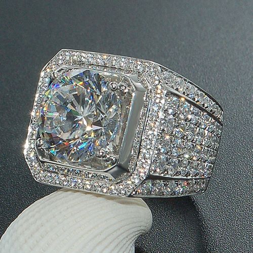 Men Rings Synthetic Diamond Fashion Jewelry