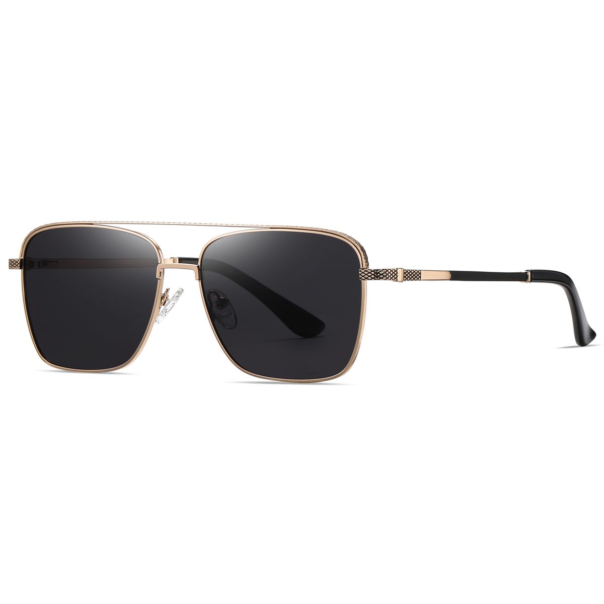 Men's Aviator Polarized Sunglasses Rectangle Metal Frames